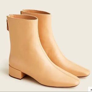 J. Crew Roxie leather center-seam ankle boots in light caramel - 10 - worn once!